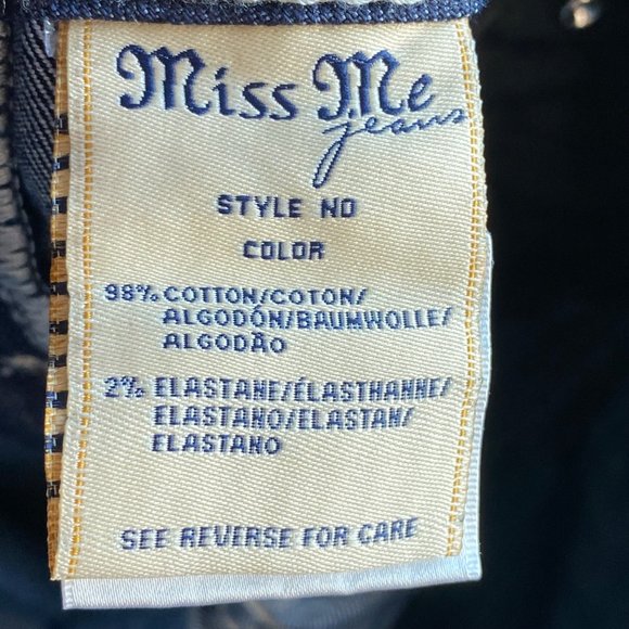 New Miss Me Jeans Women’s Size 26 skinny cut Denim stitched cross‎ Pockets - Picture 10 of 13